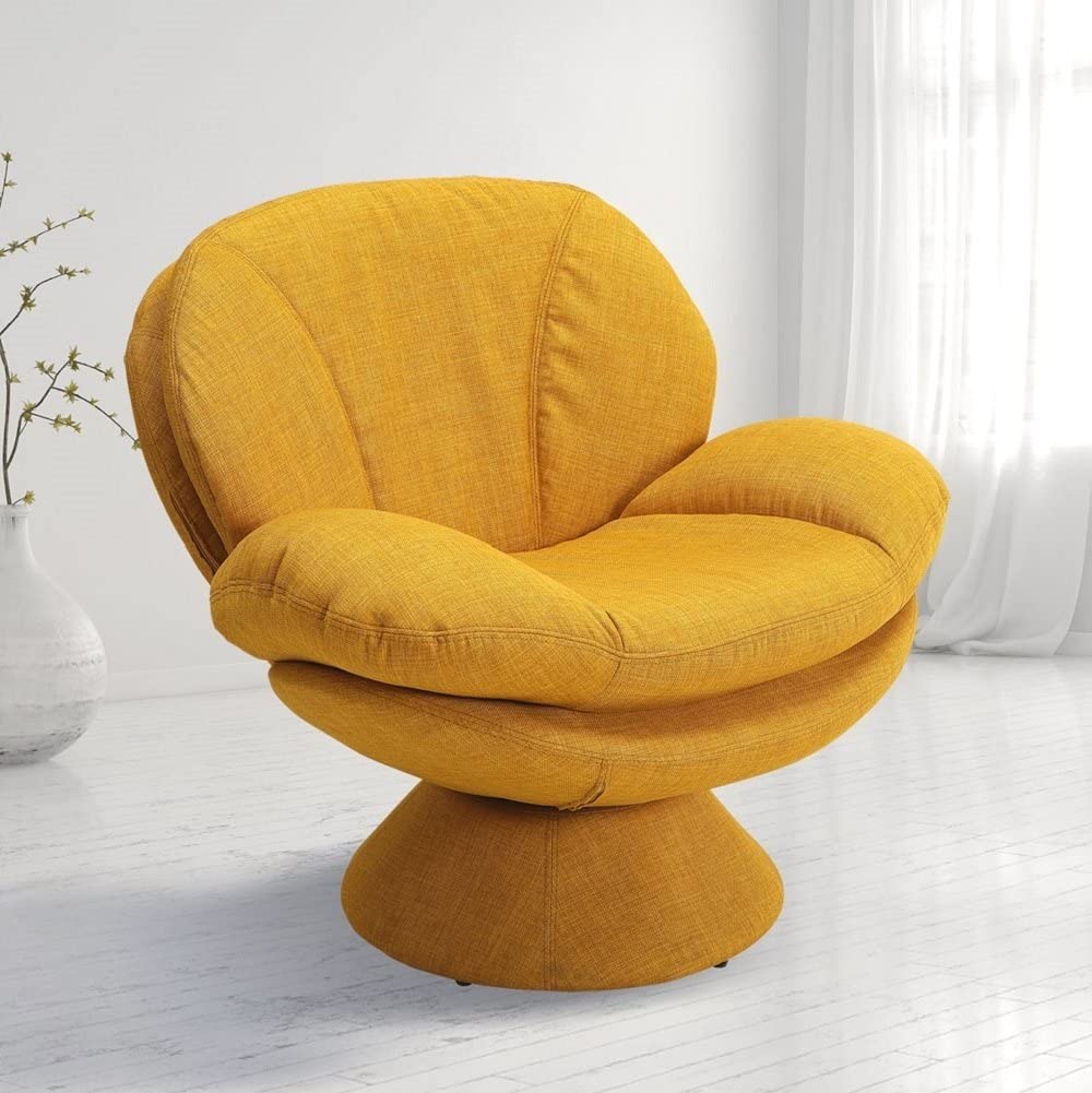 Yellow swivel reading chair